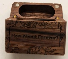 Wooden Ring Box for Wedding or Engagement, Ring Bearer Gift – Storage Box