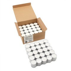 Stonebriar Unscented Long Burning White Tealight Candles, 100 Pack,