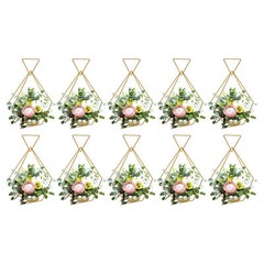 10pcs Diamond Shape Flower Vases Holder Wedding Centerpieces Stand Geometric