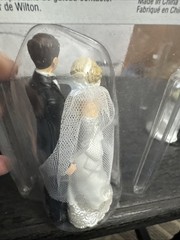 Wilton Our Day Wedding Couple Cake Topper 4.5 Inch Blonde Bride Retired 1997