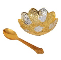 Gold Silver Plated Lotus Return Gift Bowls Indian Wedding Gift Party Favors Gift