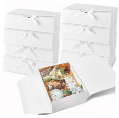 15 PCS Gift Boxes with Lids for Presents, 10.6 x 7.8 x 3.1 Inches White
