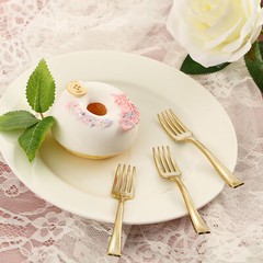 4″ long Gold Appetizer Forks Wedding Dinner Party Events Disposable Tableware