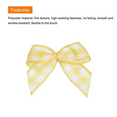 60Pcs Mini Gingham Ribbon Bow 1″ Checkered Ribbon Bows Multicolor