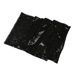 Black Glitter Sequin Tablecloth Birthday Party Wedding Cake Table Cover Decor