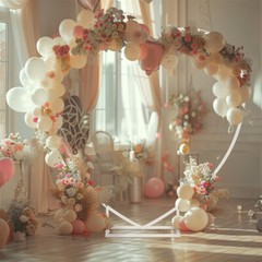 Large Metal Arch Backdrop Stand Sturdy Tall Wedding Balloon Rack for Event Party