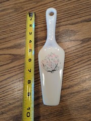 Vintage Decorative Porcelain Cake Server Cutter Holiday Wedding Birthday Etc.