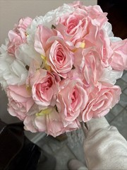 Luxurious Crystal White/Pink Flower Stand Wedding 13in Diameter No Stand Incl
