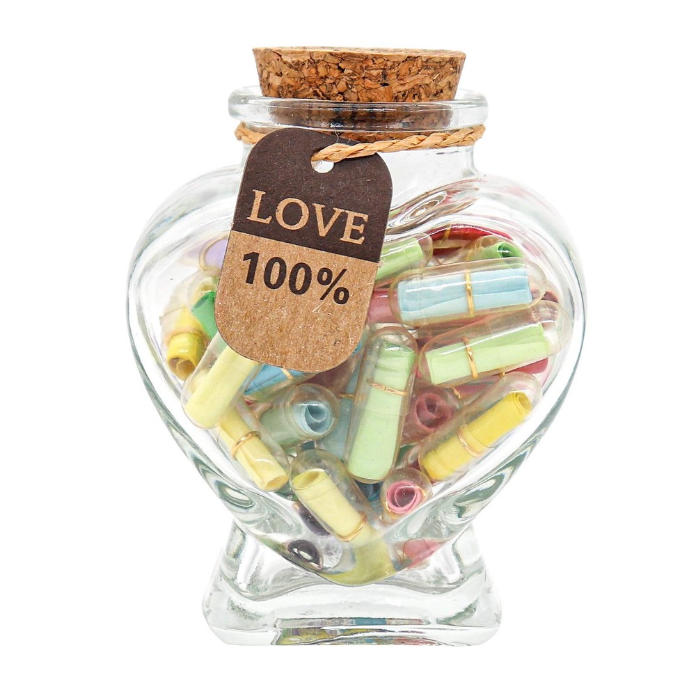 KBFUSHI Capsule Letters Message in a Bottle – 1.5 Ounces, Mixed Color 45pcs