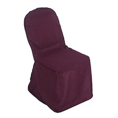 100 pcs Burgundy POLYESTER BANQUET CHAIR COVERS Wedding Reception Decorations