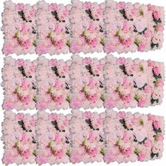 12pcs Artificial Flower Wall Panels Wedding Backdrop 60x40CM (each) Pink