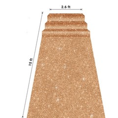 Glitter Carpet Runner 2.6FT x 15FT (200 GSM Thick) + Adhesive Tape – Durable …