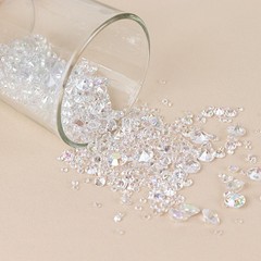 4000 Iridescent Faux Diamond Acrylic Beads VASE FILLERSs DIY Crafts Party Events