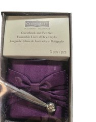Celebrate It Wedding Guestbook and Pen 3 Piece Set NIB