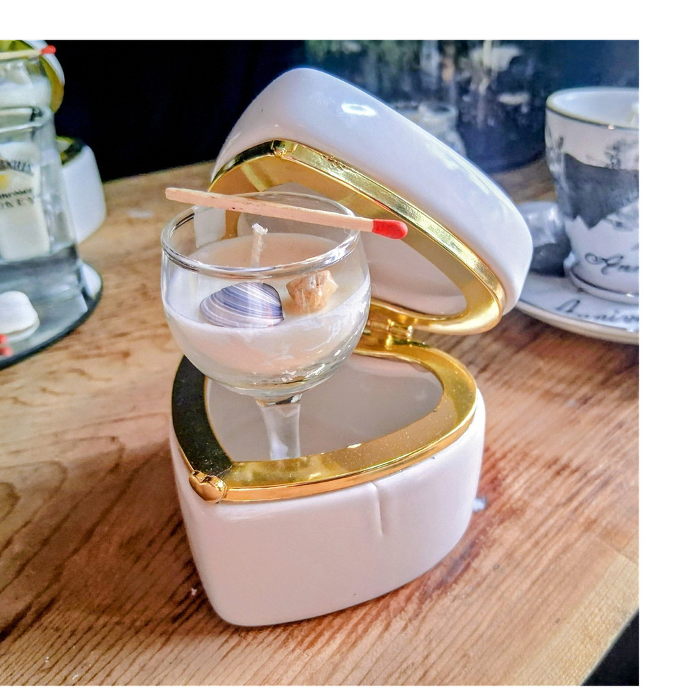 Locally Hand-crafted Coco-soy Engagement/Anniversary Candle Set