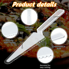 Suclain 50 Pieces Clear Disposable Cake Knife Bulk for Wedding Party 9.1 Inch Pl