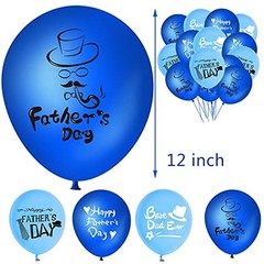 60PCS Happy Father’s Day Party Latex Balloons – Fathers Day/Best Dad Ever