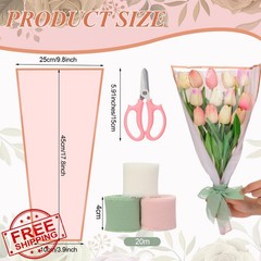 Tinlade 75 Pcs Flower Bouquet Kit Pink