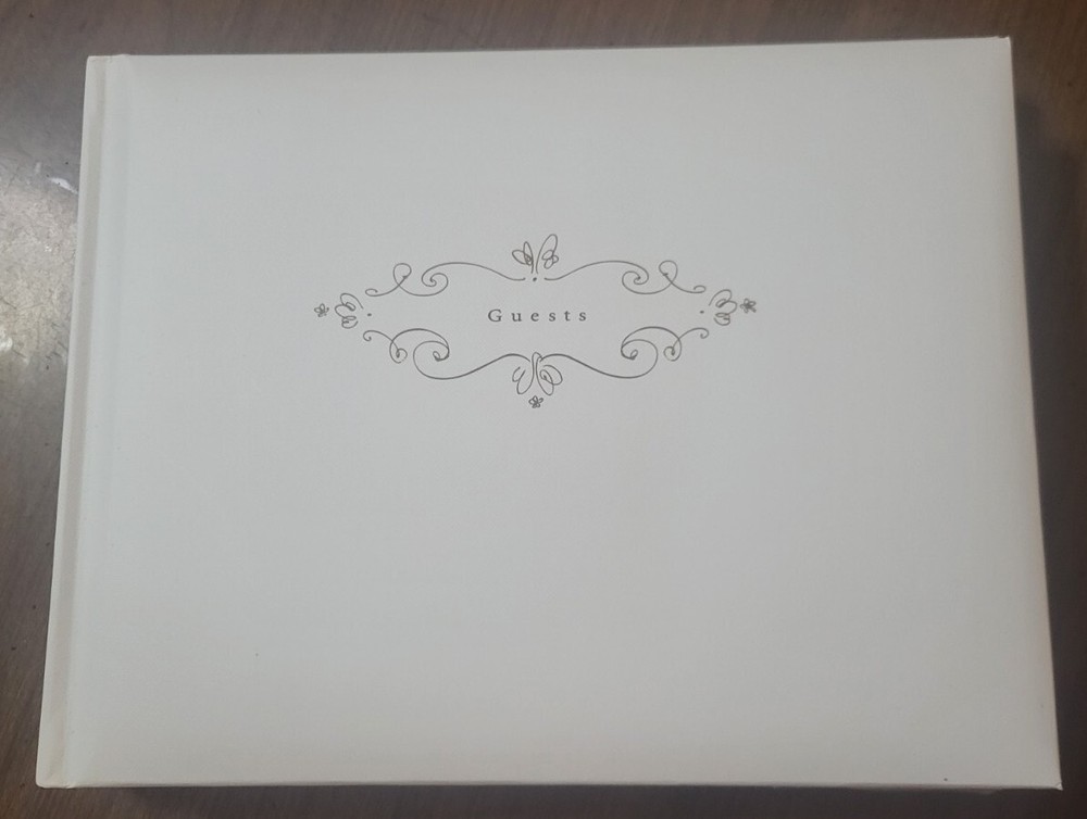 Hallmark White Guest Book Classic Wedding Anniversary Party Special Occasion