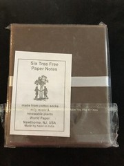World Paper six paper tree free notes crystal pen Brown White Polka Dots Cotton