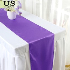 Satin Table Runner Wedding Party Banquet Tablecloth Party Decoration 12”×108”