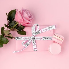 ABTOLS 4 Rolls 20 Yards Breast Cancer Awareness Ribbons, 3/8″ Pink 3/8″, HOPE