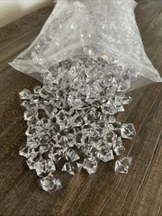 Acrylic Ice Cube Clear Stones Decorating Filler 3.2lbs 1 Bag