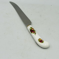 Vtg Royal Albert Old Country Roses Cake Knife Made In England Bone China 9.5”