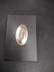 Silvery Metal Calla Lily Bout Magnet, Attach Boutonniere w/o Pins «Vine Silver»