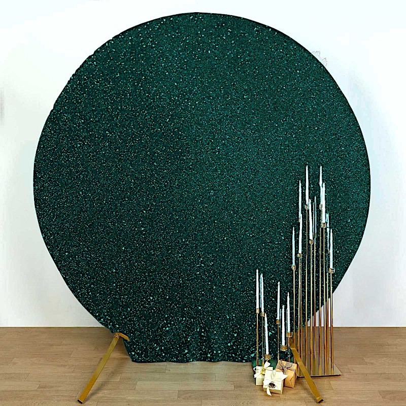 HUNTER GREEN 7.5 ft Metallic Spandex STAND COVER Wedding Decorations Party