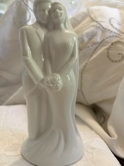 House Of Lloyd Bride & Groom Figurine Porcelain Ceramic White 8” Vintage Wedding