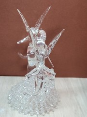 Vintage Spun Glass Hummingbirds Figurine Wedding Cake Topper Murano Style Birds