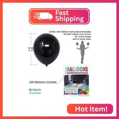 Allgala 100 Count 9 Inch Helium Grade Premium Latex Balloons for Birthday Feliz