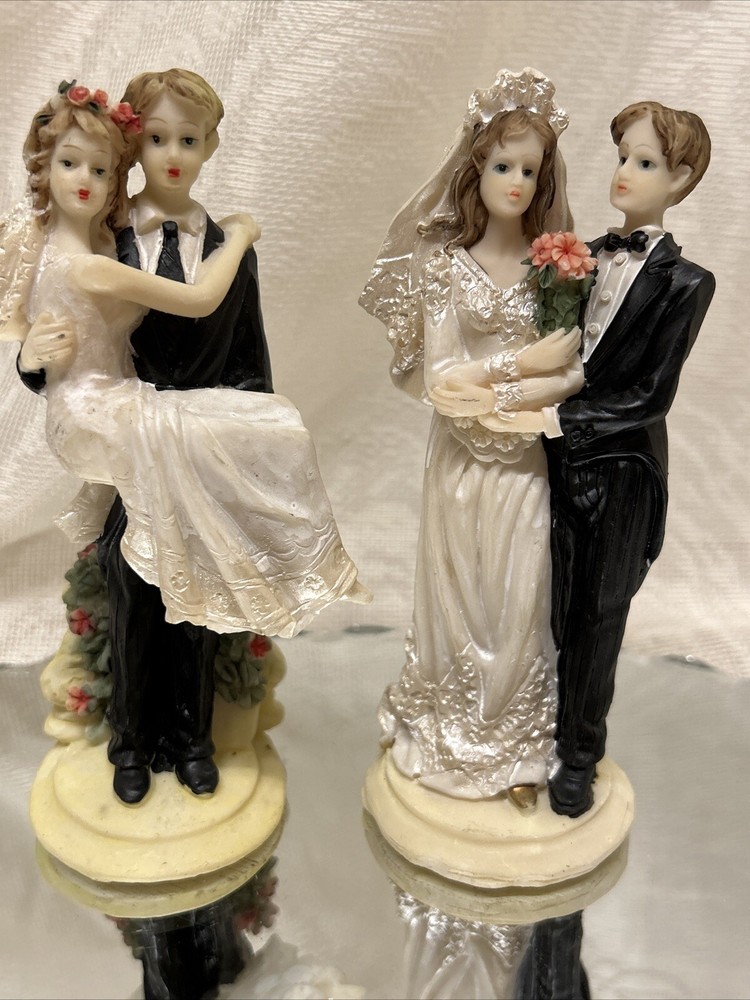 Two Wedding Cake Toppers K’s Collection Resin Brides And Grooms, Limited
