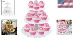 Versatile White Cardboard Cupcake Tower – Perfect for Celebrations & Easy to Use