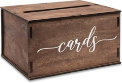 Wooden Wedding Card Box with Slot and Lid | Graduation Card Box for Party 202…