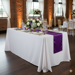 YCC Linens – 5 Pack 14 x 108 Inch L’amour Satin Table Runners for Weddings