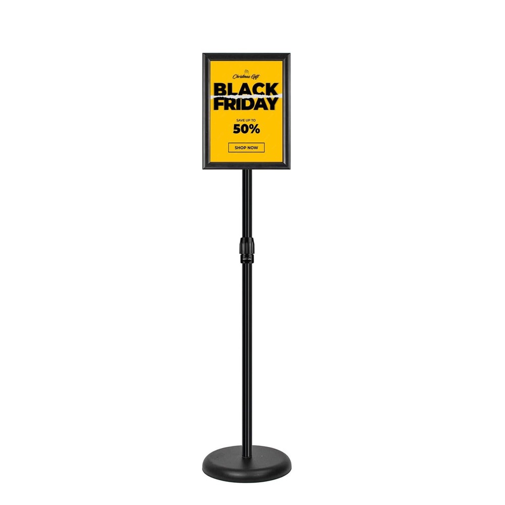 Upgraded Adjustable Sign Stand for Display, Pedestal Floor Signage Stand Hold…