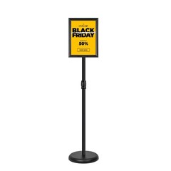 Upgraded Adjustable Sign Stand for Display, Pedestal Floor Signage Stand Hold…