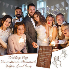 5 Pcs Memorial Table Sign for Wedding Memorial Chair Sign Wooden Wedding Table P