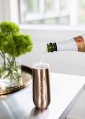 Vinglacé Stainless Steel Stemless Champagne Flute- Insulated Sparkling Wine