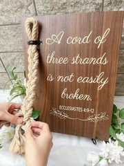 A Cord of Three Strands Wedding Sign, Bible Cross Wedding Unity Sign, Tie The…