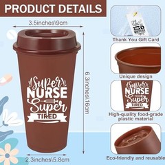 30 Pack Nurse Appreciation Gifts, 16 oz Plastic Tumblers Bulk, Dusty Lovely