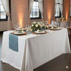 YCC Linens – 14 x 108 Inch L’amour Satin Table Runners for Weddings