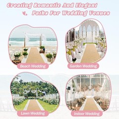 Burlap Aisle Runner for Wedding Ceremony, 36″ X 20Ft Natural Burlap Wedding Aisl