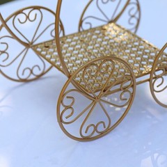 14 in Gold 2 Tier Cinderella Carriage Cupcake Dessert DISPLAY STAND Party Events