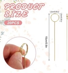 20 Pcs Floral Pick Card Holder Picture Holders Wire Clip for Tables, DIY Craft