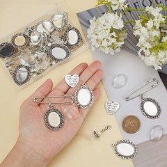1 Box 100Pcs DIY 10 Sets Wedding Bouquet Photo Charms Making Kit Bridal