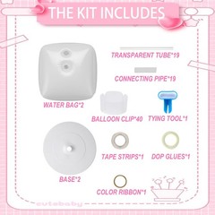 Balloon Arch Kit, Adjustable 10FT Wide & 8FT Tall 118 inches, White