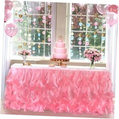 Luxury Organza Mesh Table Skirt Draping Floating Romance – Watermelon Red-6ft